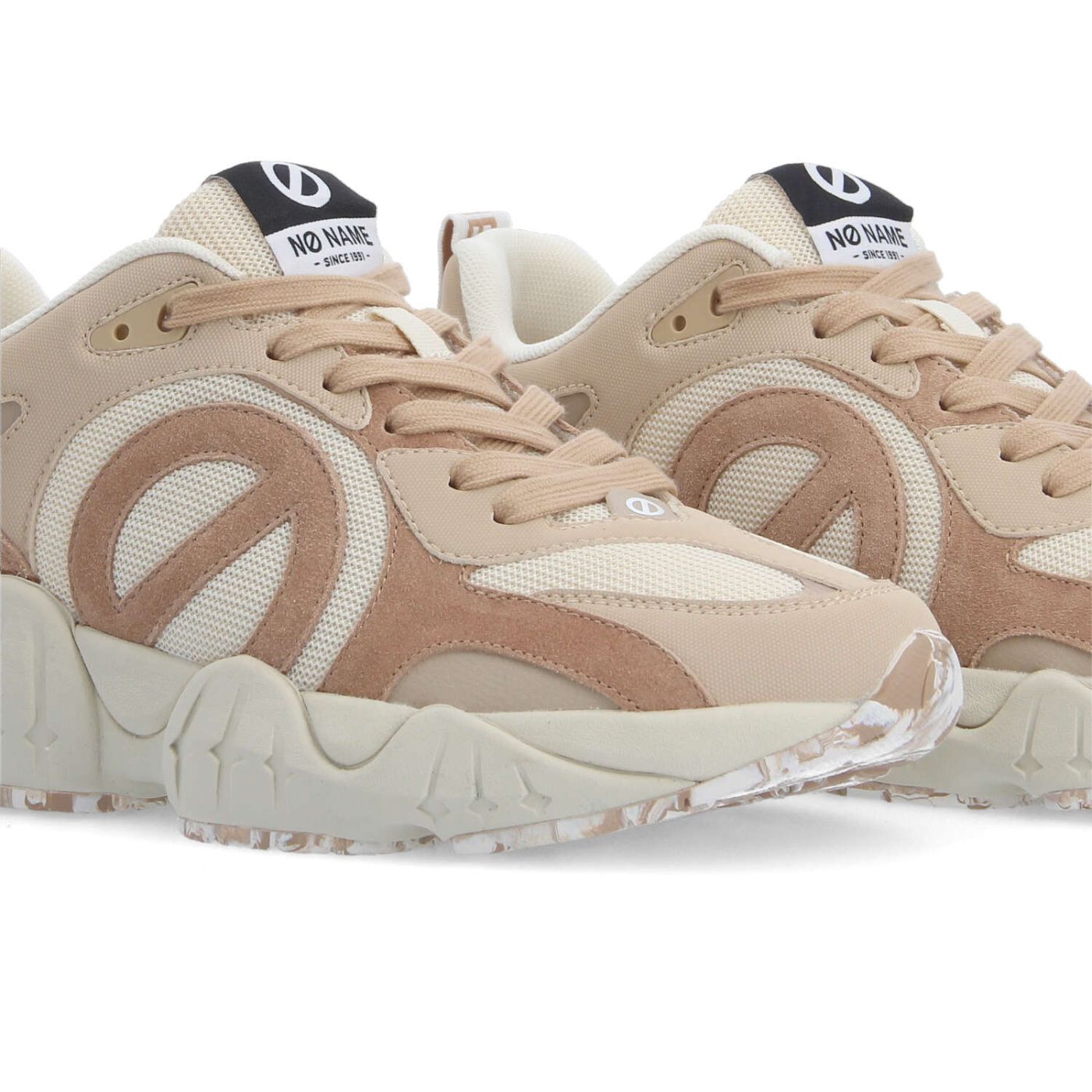 KRAZEE RUNNER M - KNIT/STAMP/STAM - BLANC CASSE/ROSE CLAIR